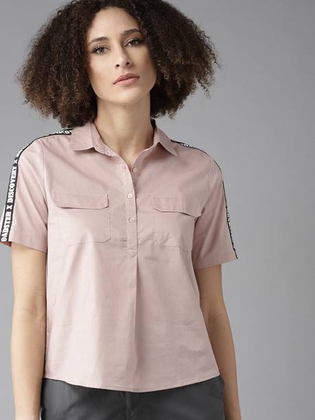 Roadster Women Regular Fit Solid Casual Shirt