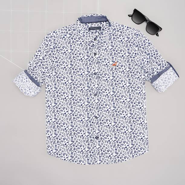 Boys Regular Fit Printed Casual Shirt