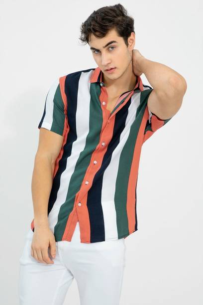 fitoda fashion Men Striped Casual Multicolor Shirt