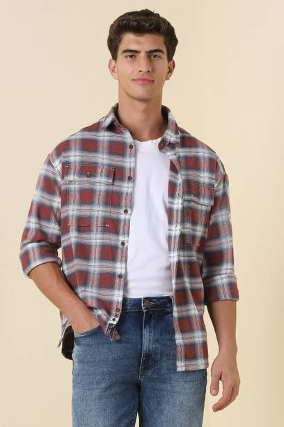 Men Relaxed Fit Checkered Casual Shirt