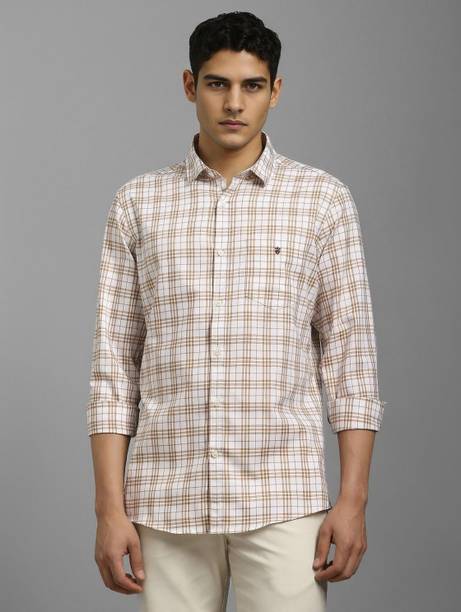 Slim Fit Full Sleeve Men Slim Fit Checkered Casual Shirt