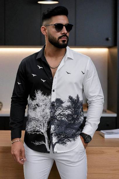 COOL BOY Men Printed Casual Multicolor Shirt