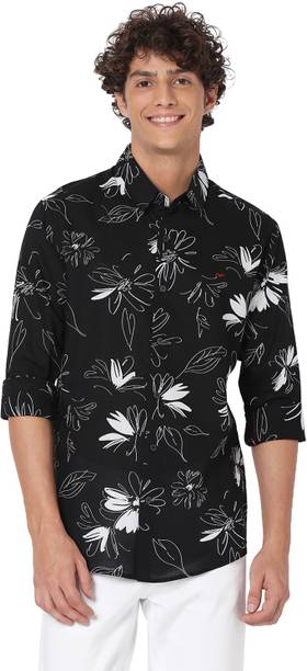 MUFTI Men Slim Fit Printed Spread Collar Casual Shirt