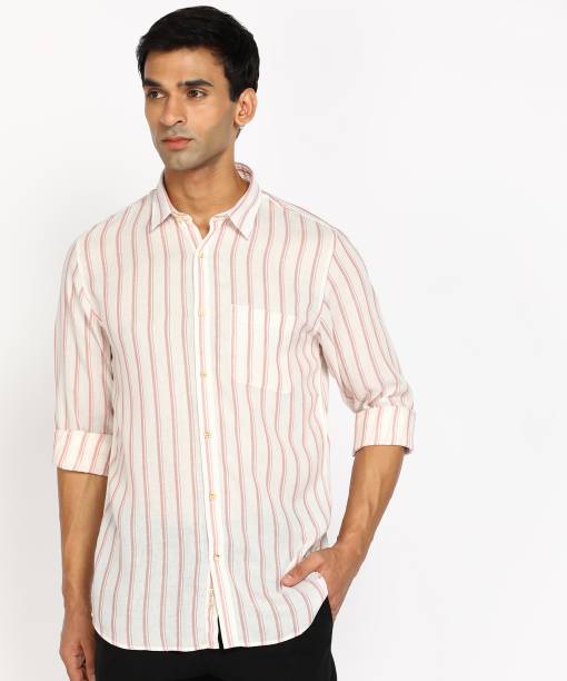 Men Slim Fit Striped Casual Shirt Price in India