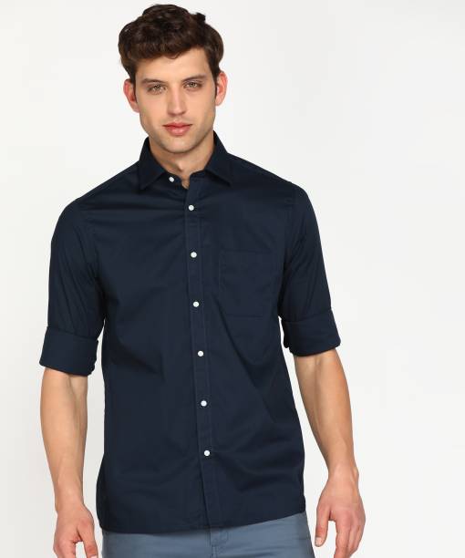Men Regular Fit Solid Casual Shirt Price in India