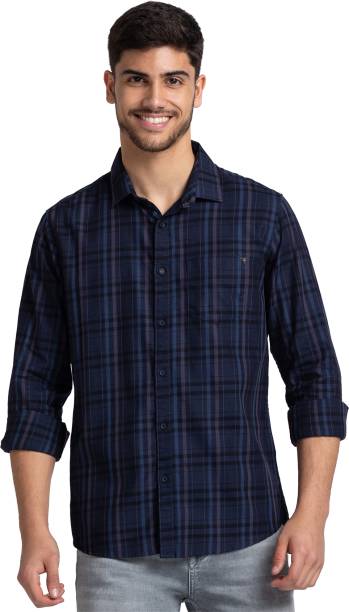 Men Slim Fit Checkered Casual Shirt Price in India