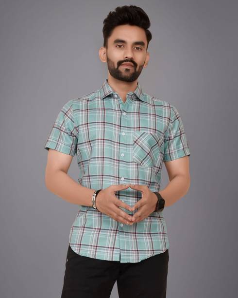 Tyzlo Men Printed Casual Green Shirt