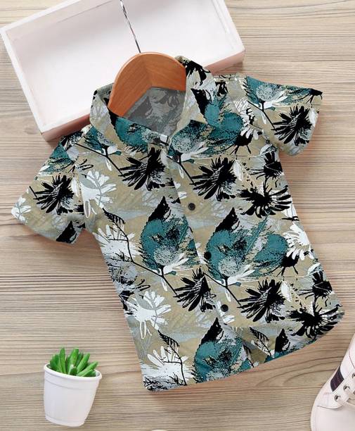 DARKMODE Boys Printed Casual Multicolor Shirt