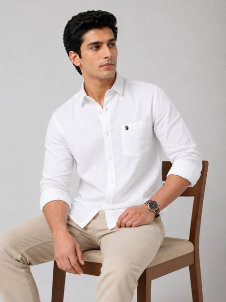 Men Comfort Fit Fit Solid Spread Collar Formal Shirt