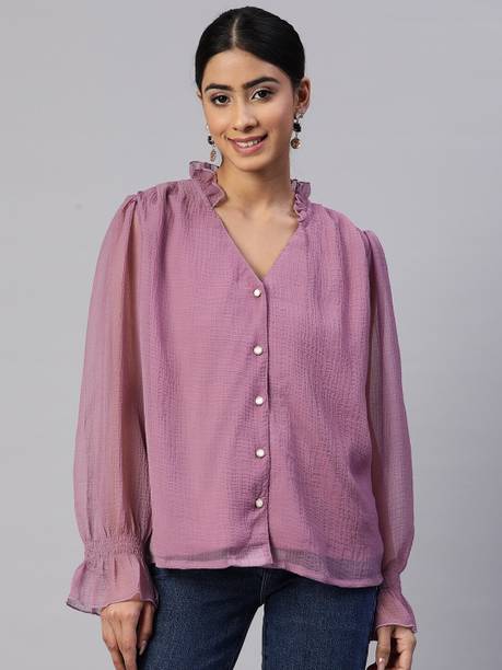 Baulo Slit Shirt Mauve Morn main image 0