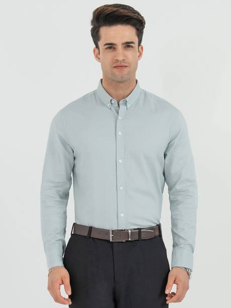 Men Relaxed Fit Fit Solid Button Down Collar Formal Shirt