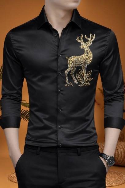 TorontoCN Men Self Design Casual Multicolor Shirt