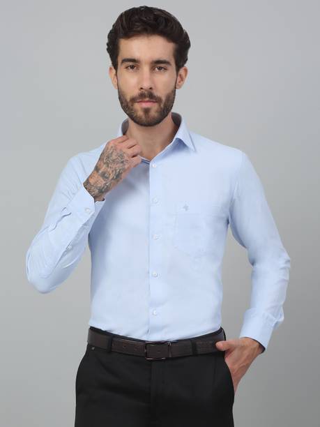 Price History of Men Regular Fit Solid Spread Collar Formal Shirt