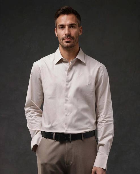 RARE RABBIT Men Regular Fit Solid Formal Shirt