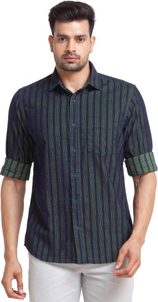 Men Tailored Fit Striped Casual Shirt