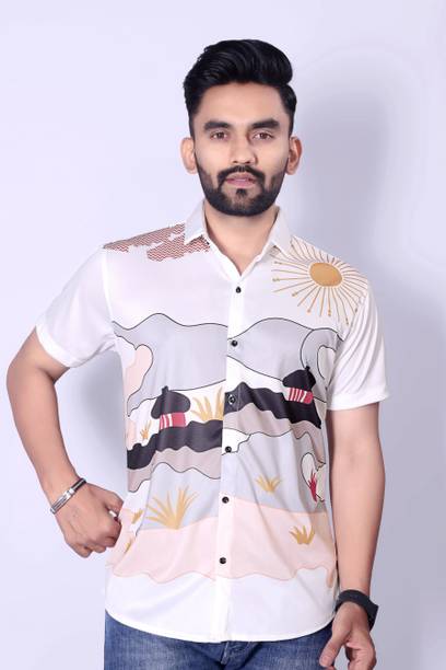 COOL BOY Men Printed Casual Multicolor Shirt
