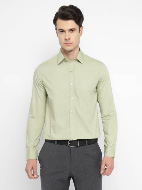 Allen Cooper Men Slim Fit Solid Spread Collar Formal Shirt