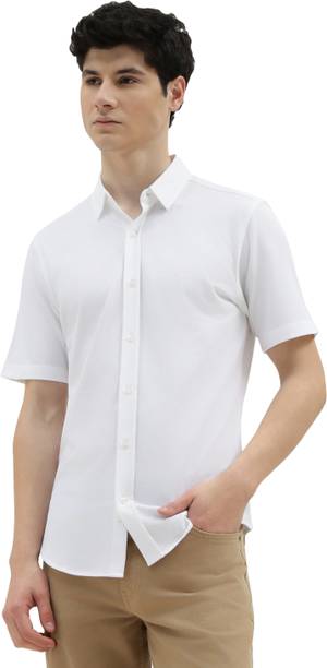 Men Slim Fit Solid Casual Shirt