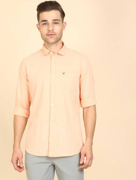 Anti-Bacterial Men Slim Fit Solid Spread Collar Casual Shirt