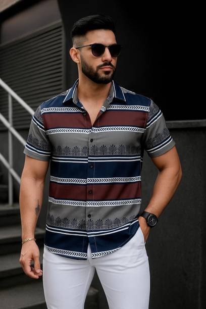 COOL BOY Men Printed Casual Multicolor Shirt