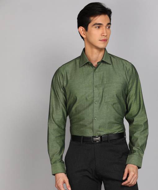 Men Regular Fit Solid Formal Shirt Price in India
