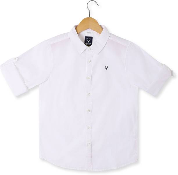 Boys Slim Fit Printed Casual Shirt
