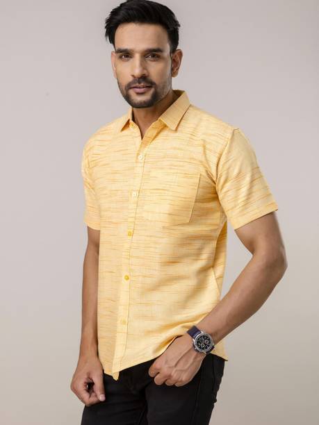 Shozaai Collection Men Regular Fit Solid Spread Collar Casual Shirt