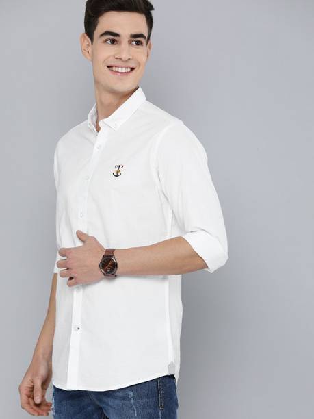 Men Regular Fit Solid Casual Shirt