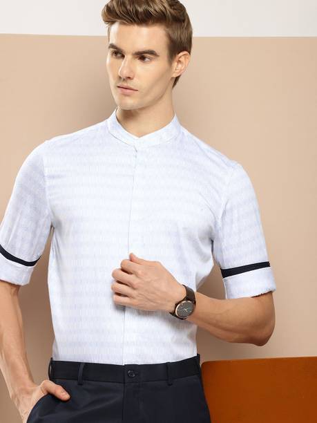 INVICTUS Men Printed Formal Blue Shirt