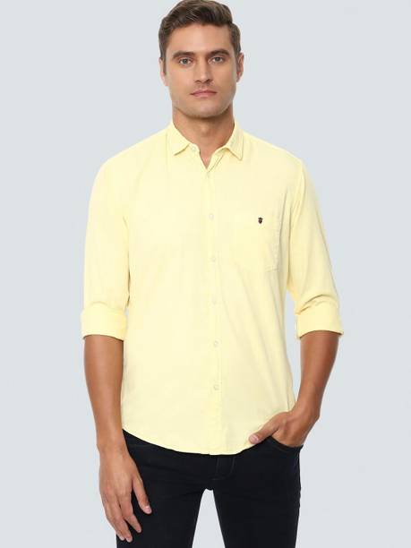 BLUE LINE Men Slim Fit Solid Spread Collar Casual Shirt