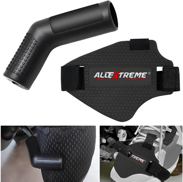 ALLEXTREME Shoe Protector for Bike Gear Shift Pad Rubber Shoes & Boot Protective Cover Silicone Black Boots Shoe Cover