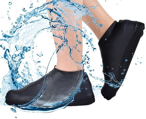 SIOPAWORLD Silicone Rain Shoe Covers Non-Slip Waterproof Reusable Shoe Cover for Men Women Silicone Multicolor Boots Shoe Cover