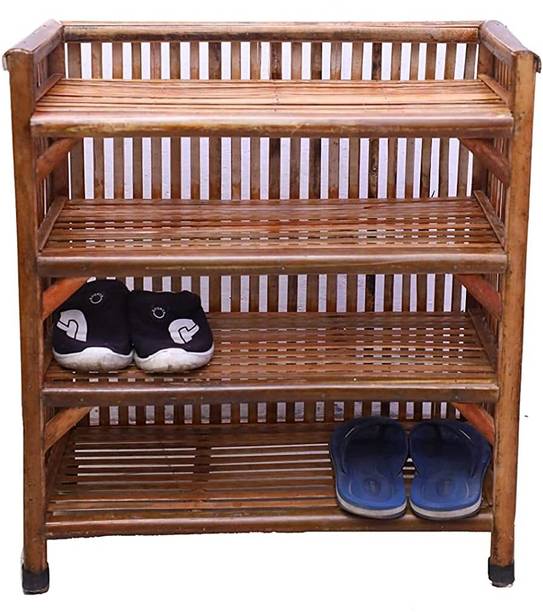 EVRA Wood, Bamboo,Cane shoe rack chappal stand, Bookshelf for office,multipurpose use Cane, Bamboo, Engineered Wood Collapsible Shoe Stand