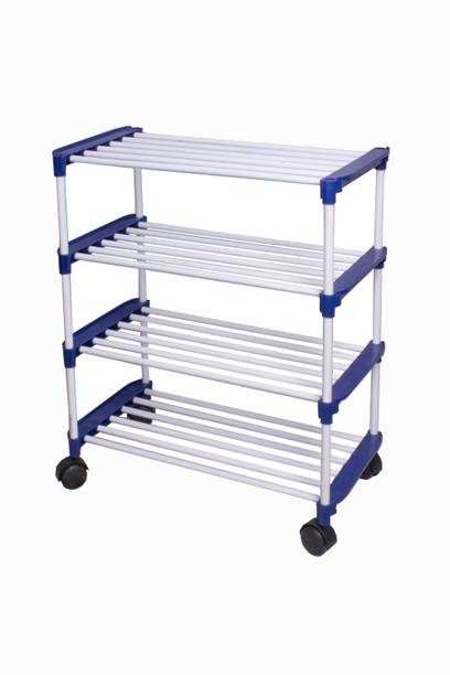 Shree Enterprises Shoe Rack, Multipurpose, Cover, Wheels Shoe Rack, Storage Rack, Shoe Organizer, Plastic, Metal Shoe Stand