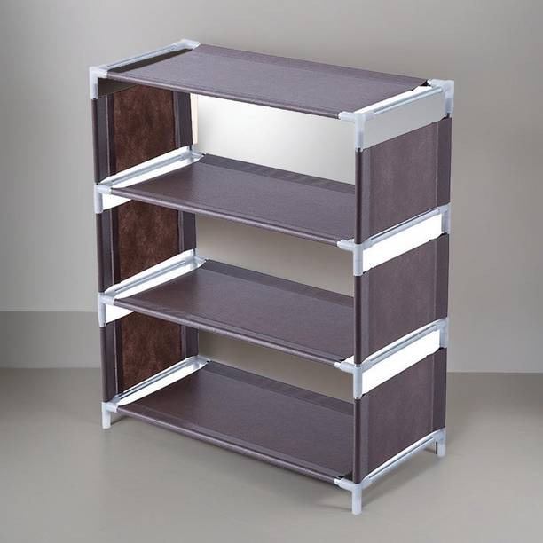 DWELLIT Shoes Rack Plastic, Metal Shoe Rack