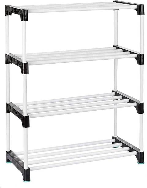 NextZen All-in-One Multipurpose Storage Rack for Shoe, Cloth & Book Plastic Collapsible Shoe Stand
