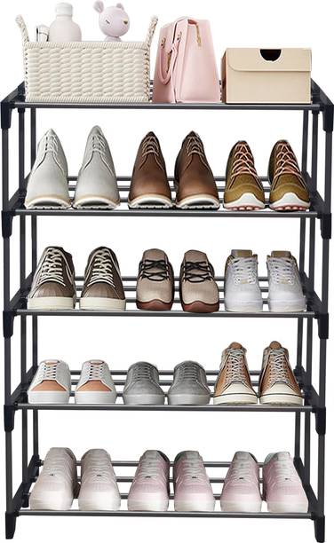 URBAN CHOICE 5-Tier Metal Open Shoe Rack Metal Shoe Stand