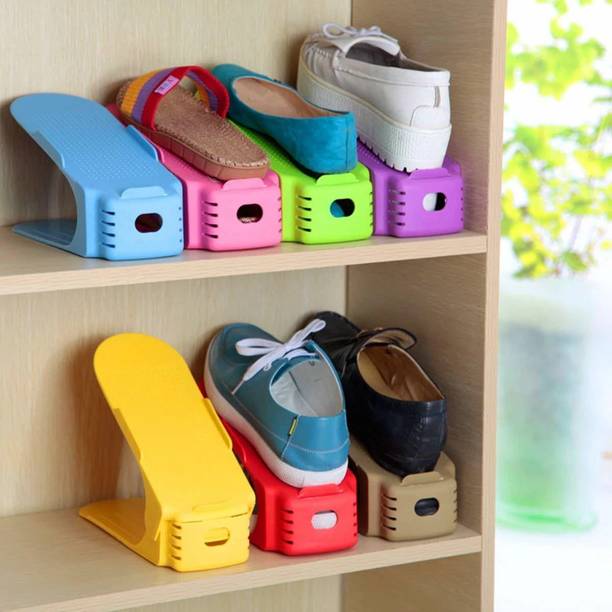 FurniGully Shoe Slots Organizer,for Closet Shoe Space Saver Plastic Shoe Stand