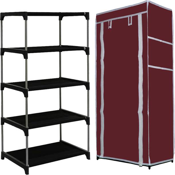 TURBOMAX 4 Layer Shoe Rack Stand for Home Storage Organizer Plastic Shoe Stand