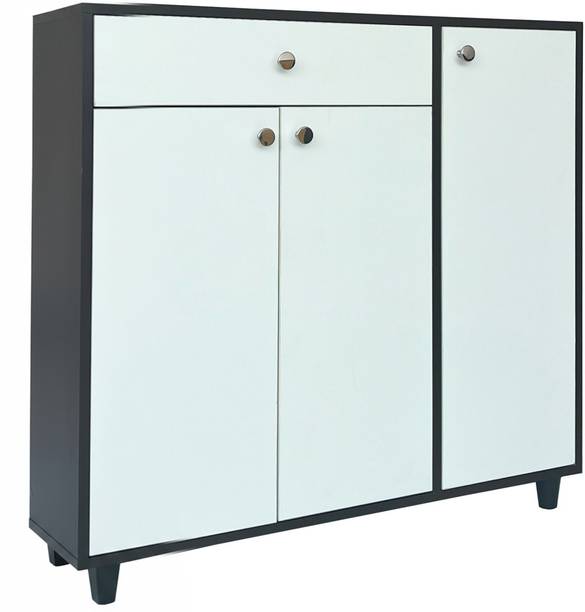 raywud Sunshine White Shoe Storage Cabinet Engineered Wood Shoe Rack
