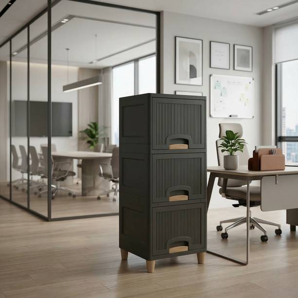 GROTHEORY Multi layer Plastic Storage Cabinet for Clothes with Spacious Drawers PP Collapsible Wardrobe