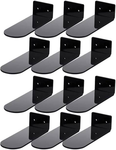 Feeling Well Acrylic Wall Mount Shoe Display Holder Stand Floating Shelves pack of 12 Plastic Shoe Stand