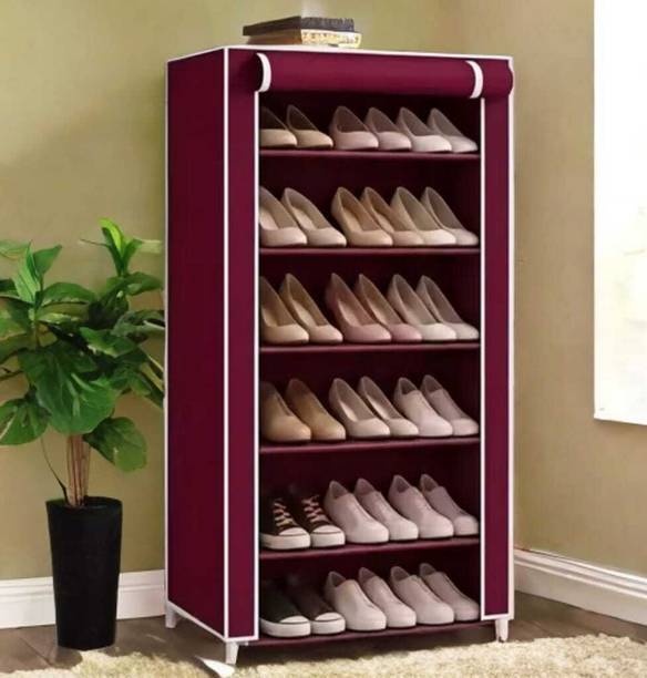चौक्स प्रो CHOUXPRO Foldable 6-Layer Shoe Rack with Cover | Dustproof & Portable प्लास्टिक जूते का रैक