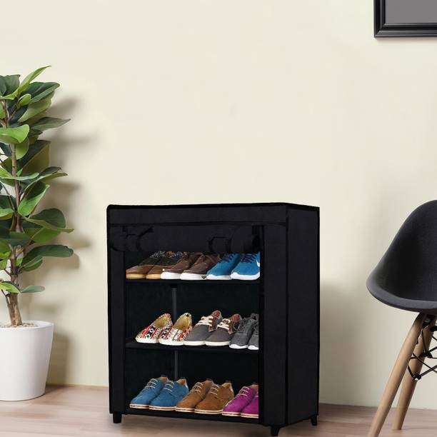 KOnline E_3L_BLACK Metal Shoe Rack