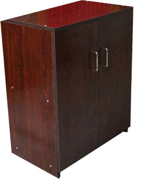 SPECIALITY PANELS 2 Doors with 4 Shelfs Pooja (Mandir) Cabinet with Termite Resistance Engineered Wood Free Standing Cabinet