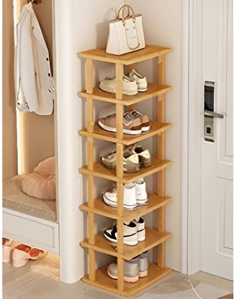 Prefact Sturdy & Stylish Wooden Shoe Rack & Storage Shelf for Shoes,Books for Entryway Solid Wood Shoe Rack