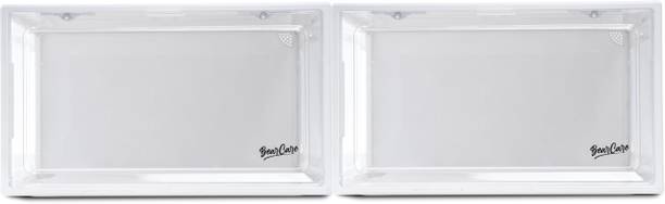Bear Care Sneaker Storage Box - White (Pack of 2) | Front Opening Sneaker Box | Plastic Shoe Rack