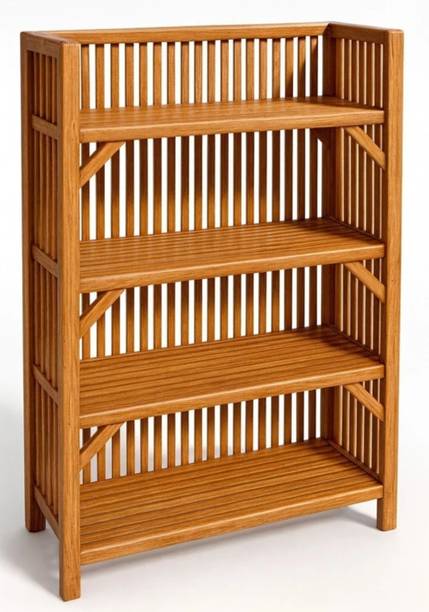 Lucky Handicraft Best Wooden 4 Tier Rack Shoe Stand Kitchen Space
Saving Storage Sustainable Bamboo Collapsible Shoe Stand