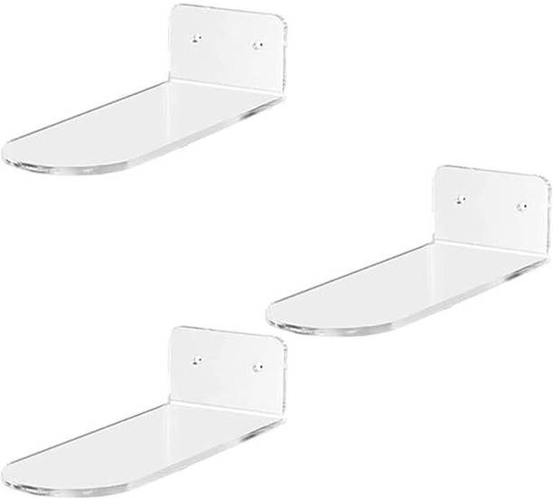 Feeling Well Acrylic Wall Mount Shoe Display Holder Stand Floating Shelves pack of 3 Plastic Shoe Stand
