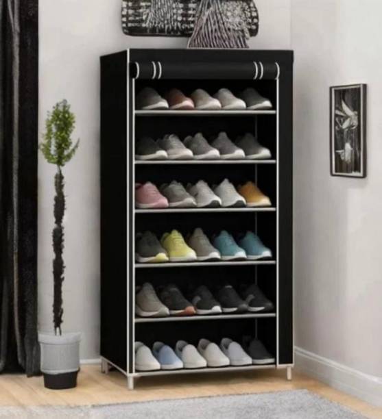 Palkolink CHOUXPRO Foldable 6-Layer Shoe Rack with Cover | Dustproof & Portable Plastic Shoe Stand